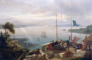 Założenie miasta Quebec przez Samuela de Champlaina w 1608, 1848
